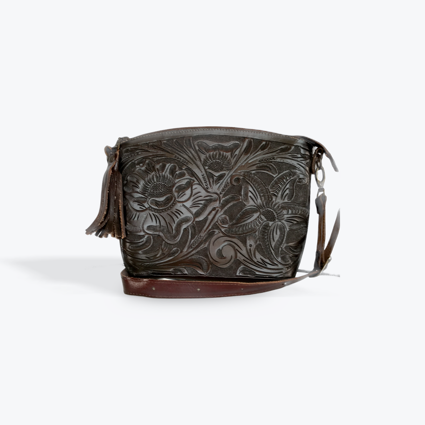 BRAZIL LARGE VAQUETA LEATHER CROSSBODY