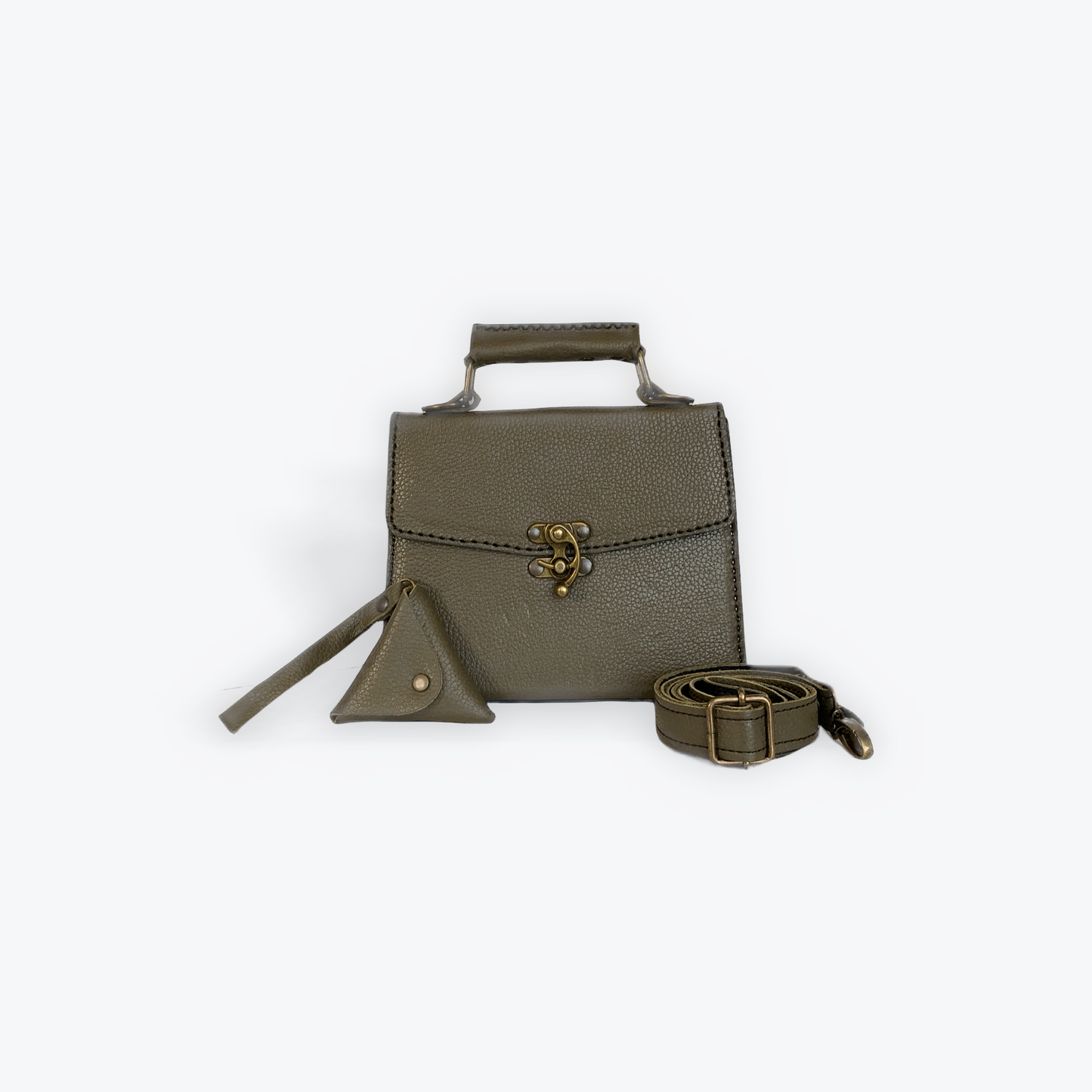 PAOLA GENUINE LEATHER CROSSBODY HANDHELD IN GREEN