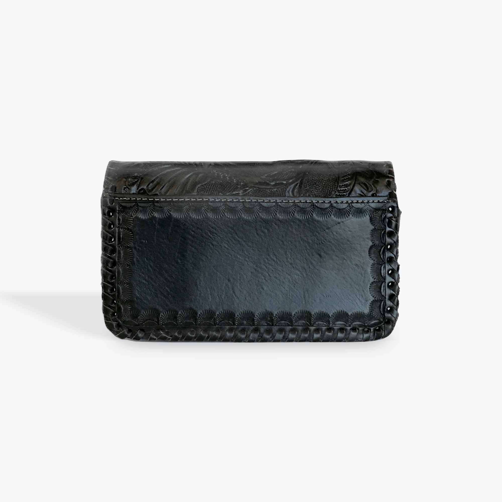 Rose in black crossbody