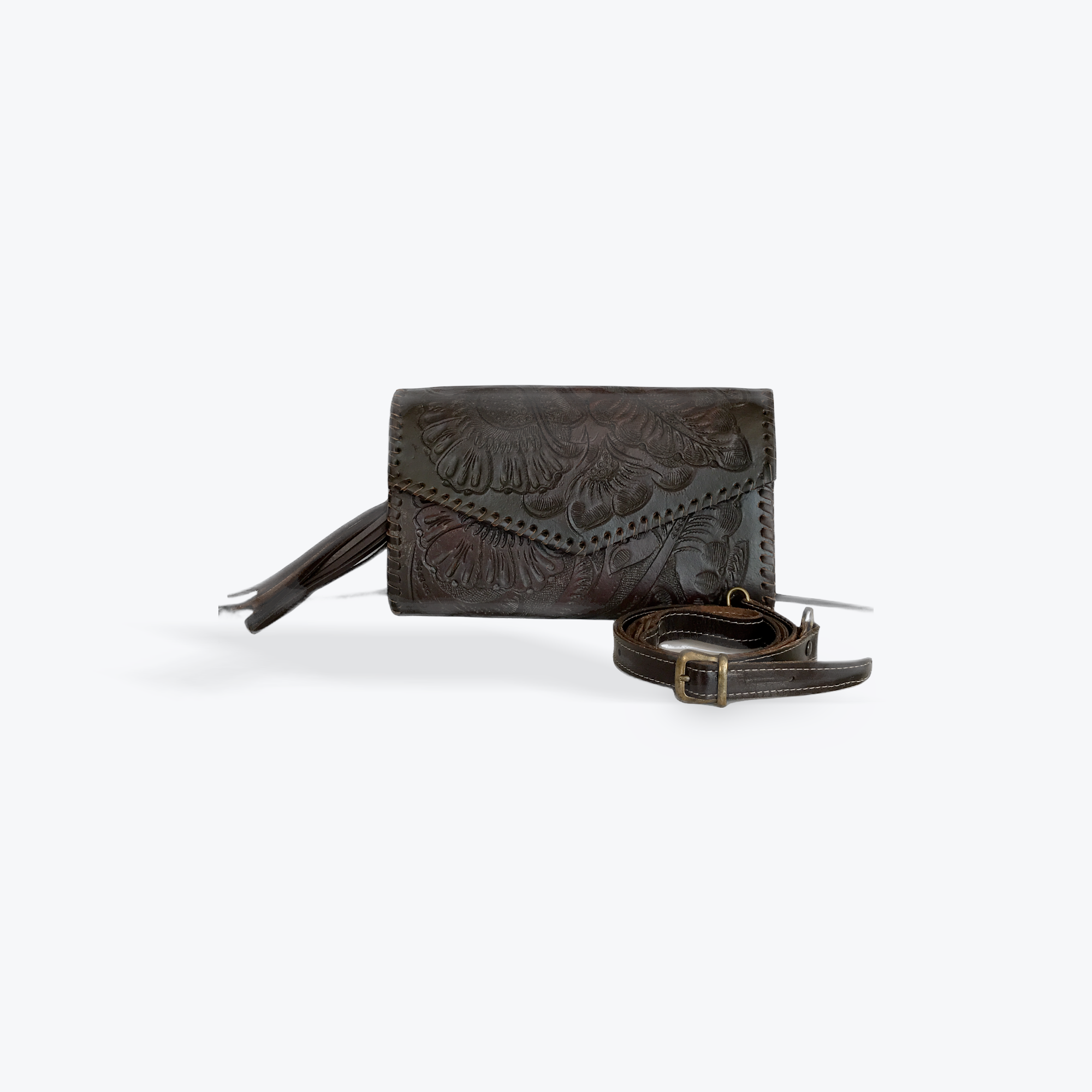 Edna in dark brown crossbody
